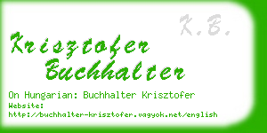 krisztofer buchhalter business card